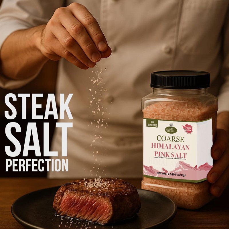 Good Tierra Himalayan Pink Salt in Jar - Coarse, 5