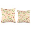 Sliced Bell Peppers in Red, Green & Yellow Throw Pillow