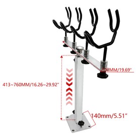 Mojiate Made PVC Coated Fishing Rod Holder Aluminum Fishing Rod Bracket Sure Grip Pole Support for Boat, Ship, Yacht and More, Gifts for Water Sports Enthusiasts and Presents for Fishing Lovers