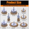 WENORA Wire Brush for Drill, 9 Pcs Brass Wire Wheel
