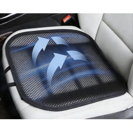 Summer Cool 3D Air Mesh Breathable Vented Car Seat Cushion Pad,Universal Auto Back Cooling Ventilated Seat Cover for Car SUV Truck Van Pickup for Driving Seat(Black, 1 Pack seat pad)