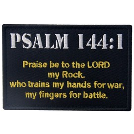 Bible PSALM 144:1 Embroidered Velcro Patch