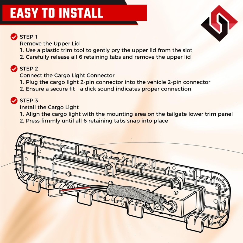 ISINFLASH Rear Tailgate Cargo Light Assembly Compatible with Honda Passport