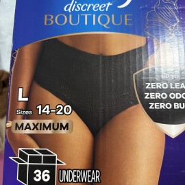 Always Discreet Boutique Underwear Size L, 14-20 Maximum Incontinence Protect 36