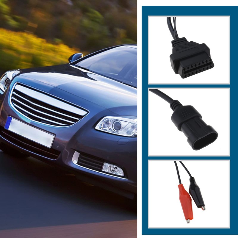 YINETTECH 3 Pin to 16 Pin OBDII OBD2 Diagnostic Adapter