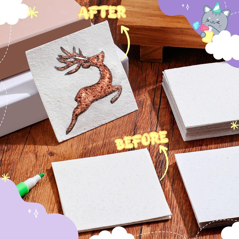 AmazingSpark 30 Pcs Magical Foam Texture Paper, 3" x 3"