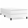 Casafoyer Box Spring Bed Frame White 39.4"x74.8" Twin Faux Leather