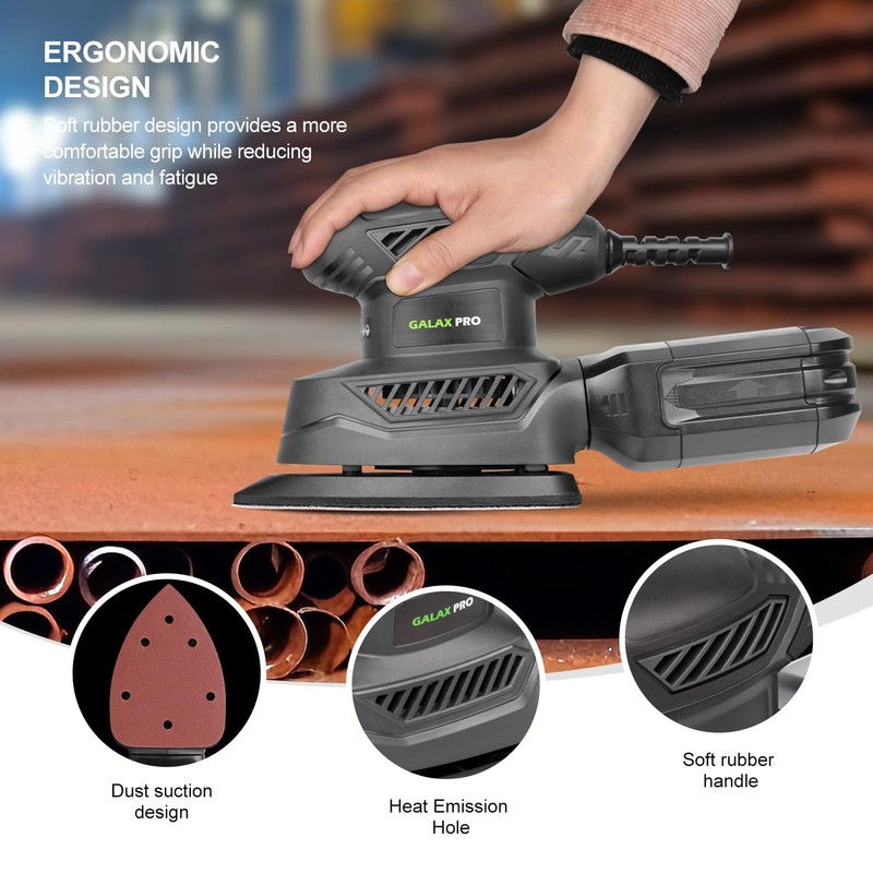 GALAX PRO Detail Sander, 1.1A Powerful Motor, 13000 OPM Compact