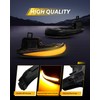 LESAUCE LED Side Mirrors LED Sequential Dynamic Smoked Lens Turn