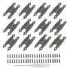 Kyuionty 12 Pack H-Shape Cabinet Hinges, Hammercraft Flush Door Hinge