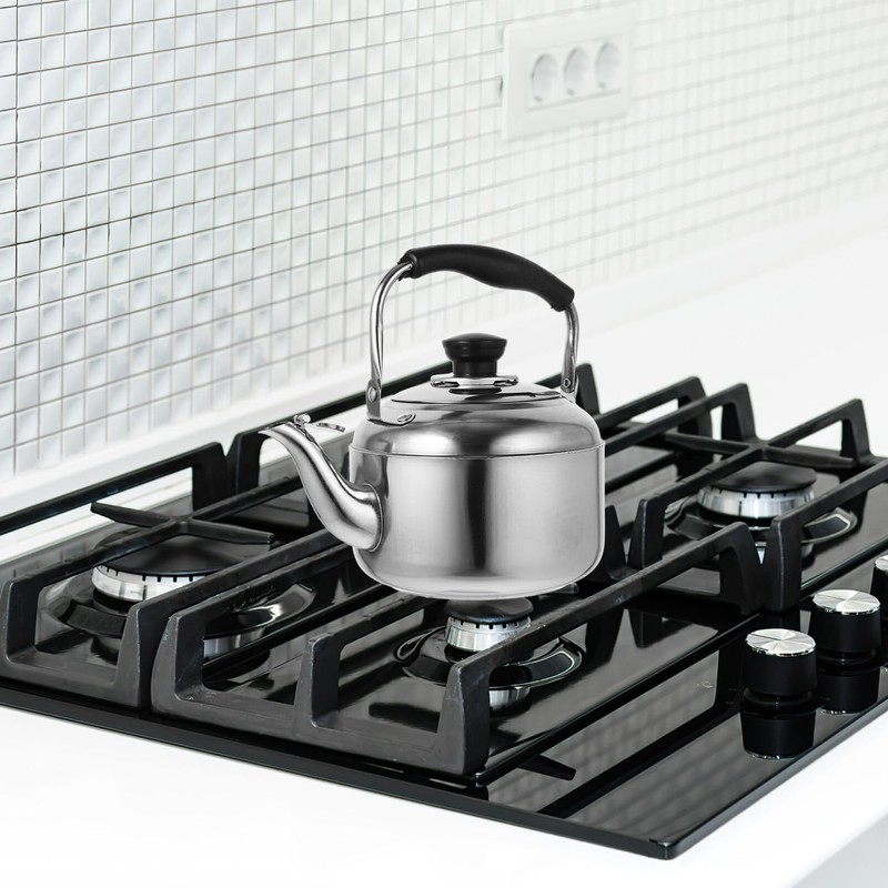 Alipis Stainless Steel Kettle with Whistle Sound Water Boiler for