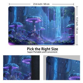 Durable MTG Playmat TCG Playmat with Zone and Locking Edges for MTG Gaming - Includes Waterproof Storage Bag (playmat (20),Without Zone)