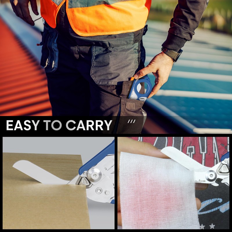 Emergency Shears with Strap Cutter and Glass Breaker Stainless Steel