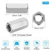 PATIKIL 5/16"-18 UNC Hex Coupling Nuts, 10Pcs 0.98" Long Fully