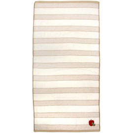 Hayashi BJ800928 Bath Towel, Approx. 23.6 x 47.2 inches (60 x 120 cm), Organic Cotton, Walk, Beige