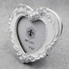 ZXT-parts 3x3 Picture Frame Heart White & Silver Edge Frame.