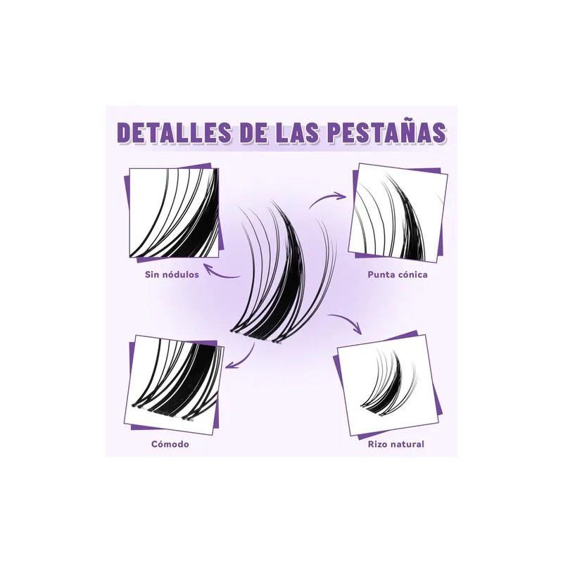 4 Sets De Extensiones De Pestañas De Estilo Natural,10-18mm