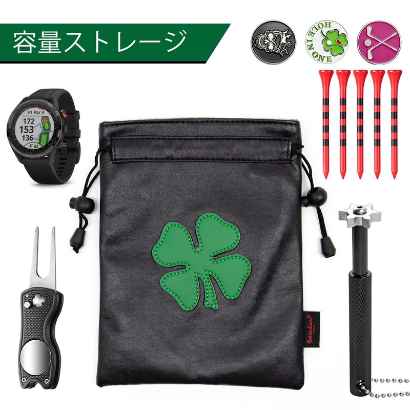 Golf Pouch Golf Ball Tennis Ball Storage PU Bag Ball