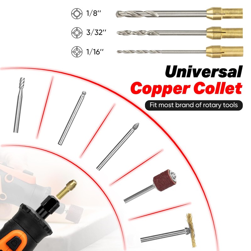 SHALL 508-Piece Rotary Tool Accessories Kit, Universal Rotary Tool Bits