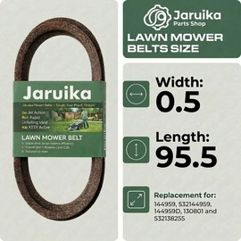 Jaruika 144959 Deck Belt for Craftsman 42 Inch Mower LT1000 LT2000 DYT4000 YT3000, Replacement 532144959 130801 95.5 Length Drive Parts Fits Husqvarna YTH150 Poulan Pro Lawn Tractor