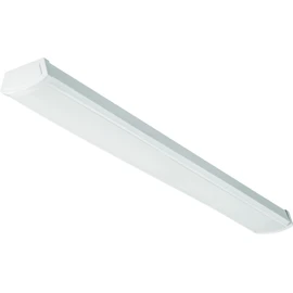 Lithonia Lighting 4 Foot LED Light Fixture, Low-Profile LED Wraparound Flush Mount Ceiling Light, 4000K Cool White, 120V, 48-Inch (FMLWL 48 840)