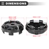 Motoforti Universal Wheel Center Hub Cap, Plastic, Black, 4 Pcs