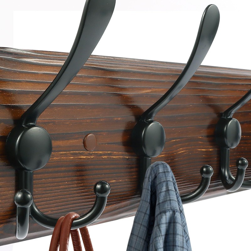 Homagic 2 Pack Coat Rack Wall Mount 16.8'' Rustic Hat