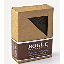 Bogue Milk Soap -Excess Oil and Toxin Removing Citrus, Vetiver and Rose Geranium Essential Oils with Kaolin Clay-No.26 Facial Bar for Oily Skin