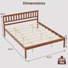 Giantex Queen Wood Platform Bed Frame with Headboard, Mid Century