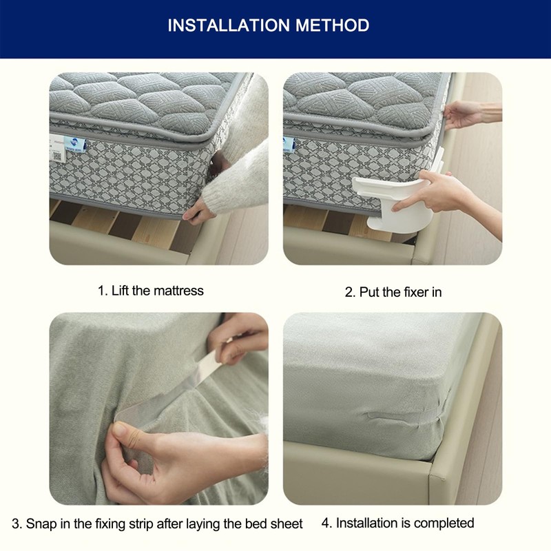 LAIKAIEU Bed Sheet Holder, Bed Sheet Tensioner with Lock Strips,
