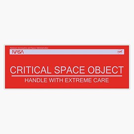 NASA Critical Space Object Item Label Sticker Bumper Sticker Vinyl Decal 5"