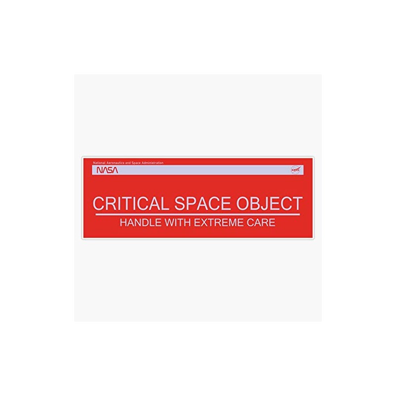 NASA Critical Space Object Item Label Sticker Bumper Sticker Vinyl