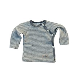 Lilano, Baby Wrap Jumper, 100% Wool Terry Fleece (kbT), Grey/natural