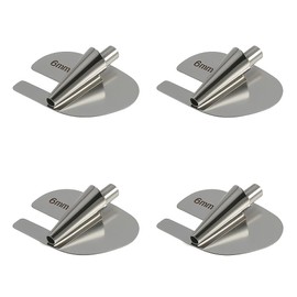 4pcs Sewing Machine Accessories Rolled Hem Presser Foot, Sewing Accessories with 4 Sizes (3 mm - 6 mm) Presser Foot for Rolled Hems, Stainless Steel Sewing Rolled Hem, Suitable for a Wide Range of