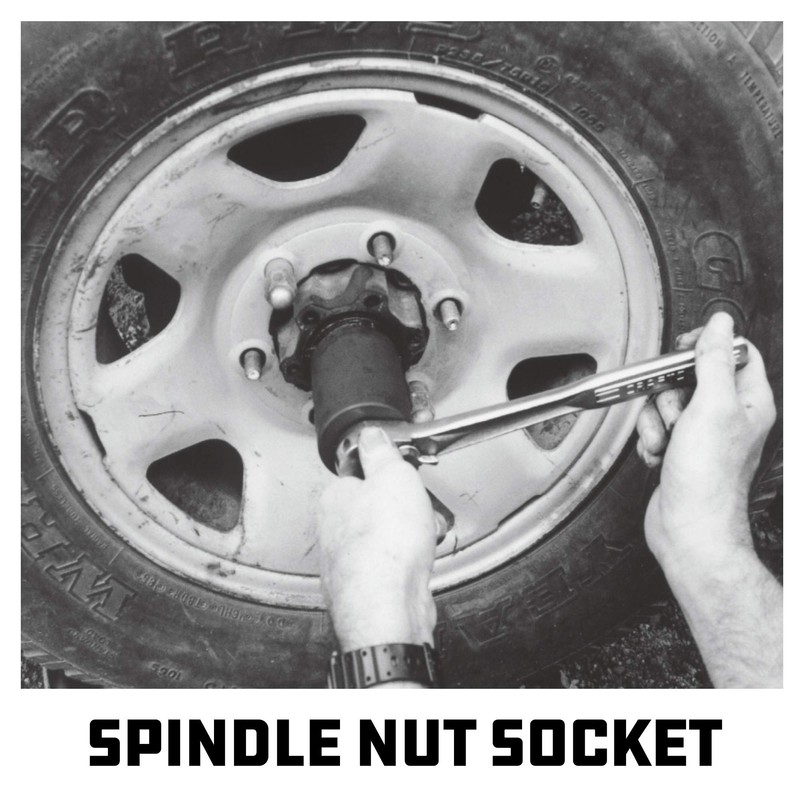 Powerbuilt Spindle Nut Socket, 4 Lug, 2-3/4-inch Outer, Ford, Easy