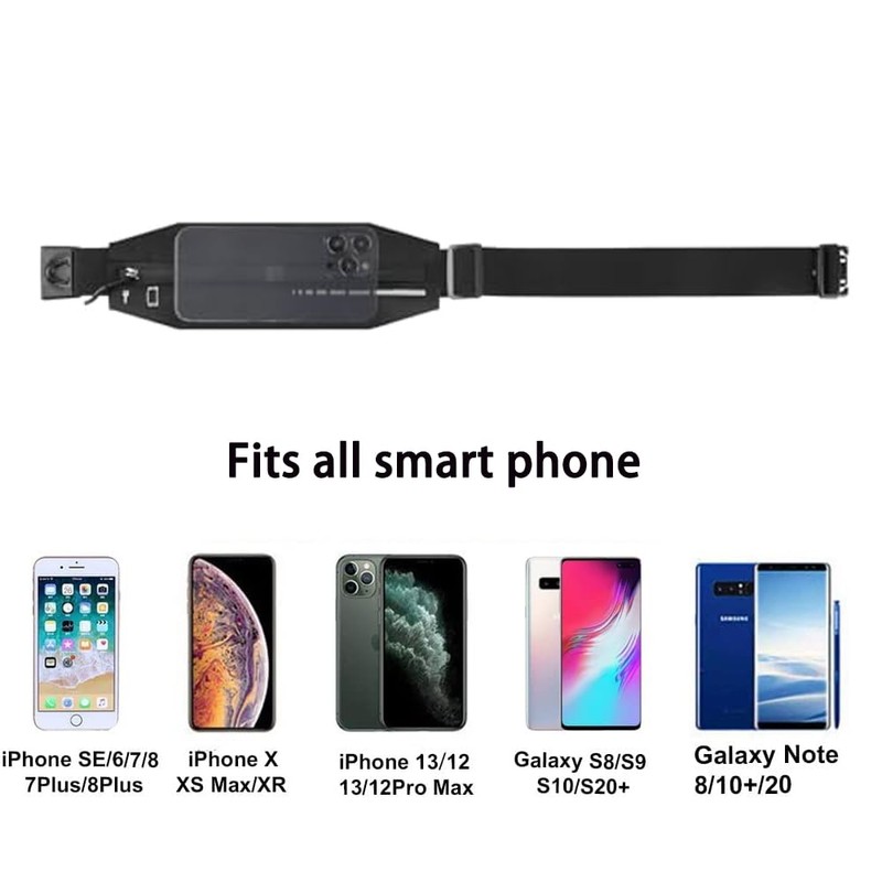 Slim Running Belt Fanny Pack, Adjustable Reflective Phone Holder Runners