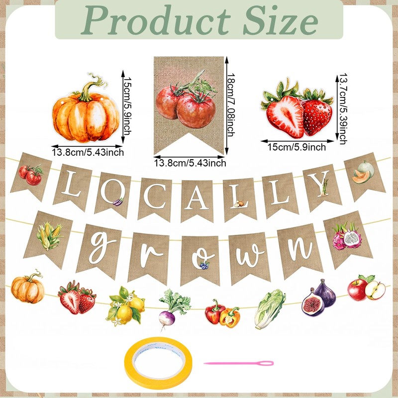 Domensi 405 Pcs Locally Grown Baby Shower Farmers Market Decorations