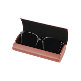 [ハナタチバナ] [HANATATIBANA] メガネケース 軽量 スリム おしゃれ セミハード ケース コンパクト マグネット式 メンズ レディース メガネ サングラス かわいい (ブラウン)