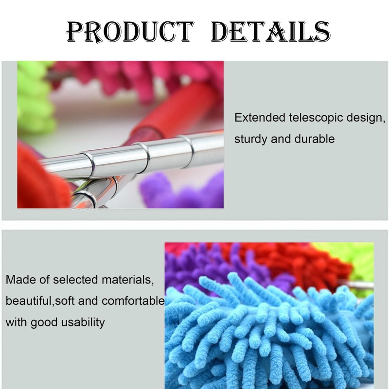 BNFGD Feather Duster,Extendable Duster Dusters for Cleaning Scratch Resistant Extendable