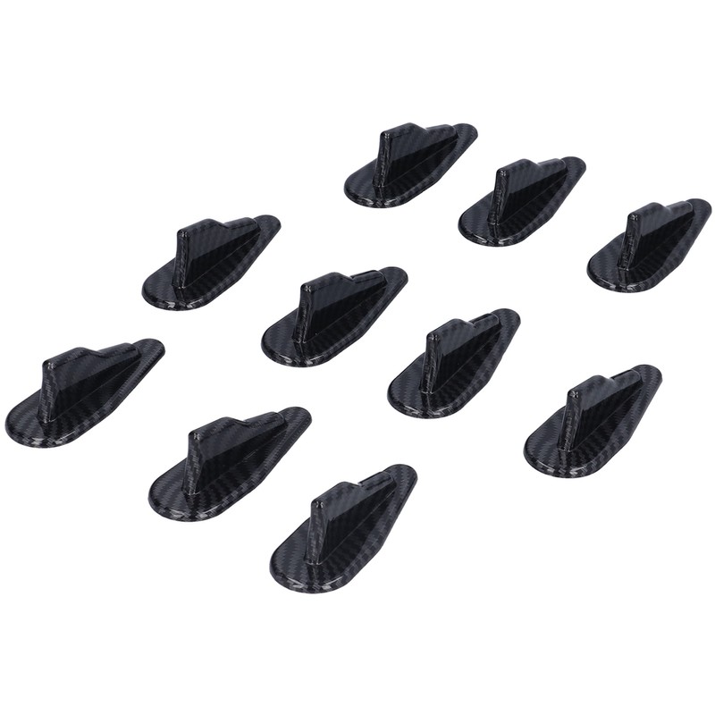 10PCS Shark Fin Kit Spoiler Wing Set with Carbon Fiber