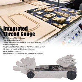 CYTGOUPER 52-Piece Stainless Steel Thread Gauge, Metric Inches, Fine Thread Measuring Tool for 24 Sheets 0.25-6.0 mm and 28 Sheets 4G-62G, Ideal for Precision Measurements