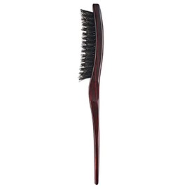 PERFEHAIR Cepillo de pelo 100% puro de cerdas de jabalí con mango de madera, cepillo delgado de 3 filas, 8.8 pulgadas