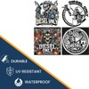 Diesel Only Skull Stickers Pack, 4 Designs, 3.1 inches
