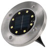 Solar Ground Spotlight with 8 LEDs White Stainless Steel Recessed