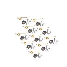 Replacement part fits 10 Pack Hay Rake Teeth W/Clips & Hardware Ne400033 Fits New Idea 49 400 402 403 CHStet26409