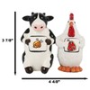 Ebros Gift Holstein Cow and Chicken Hen Holding Eat Chicken