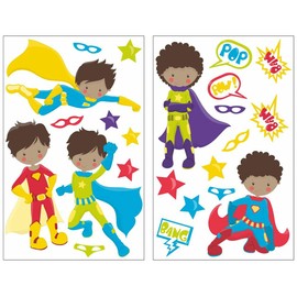23 Piece Super Heroes Wall Tattoo Set for Child's Bedroom Baby Room Hero