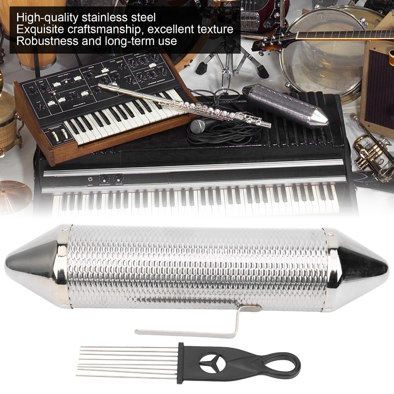 Guiro Shaker Scraper Metal Orff Percussion Instrument Music Teaching Aids