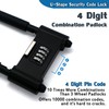 4 Digit Combination Padlock, Heavy Duty Anti Theft U-Shape Security