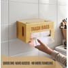Libreshine Extra Large Bamboo Trash Bag Dispenser Holder for Tall